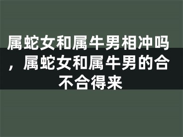属蛇女和属牛男相冲吗，属蛇女和属牛男的合不合得来