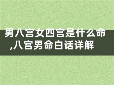 男八宫女四宫是什么命,八宫男命白话详解