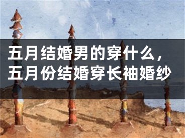 五月结婚男的穿什么，五月份结婚穿长袖婚纱