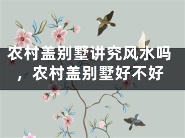 农村盖别墅讲究风水吗，农村盖别墅好不好