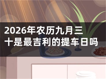 2026年农历九月三十是最吉利的提车日吗