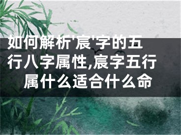 如何解析'宸'字的五行八字属性,宸字五行属什么适合什么命