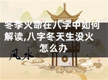 冬季火命在八字中如何解读,八字冬天生没火怎么办