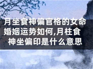 月坐食神偏官格的女命婚姻运势如何,月柱食神坐偏印是什么意思