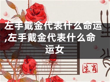 左手戴金代表什么命运,左手戴金代表什么命运女