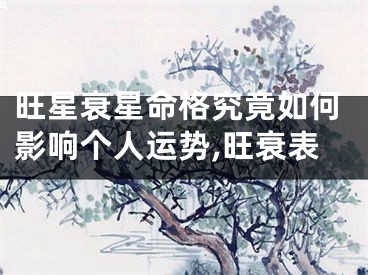 旺星衰星命格究竟如何影响个人运势,旺衰表