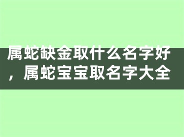 属蛇缺金取什么名字好，属蛇宝宝取名字大全