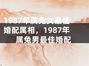 1987年属兔女最佳婚配属相，1987年属兔男最佳婚配
