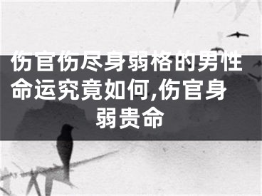 伤官伤尽身弱格的男性命运究竟如何,伤官身弱贵命