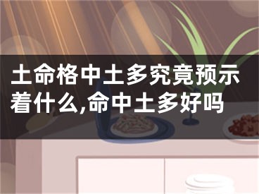 土命格中土多究竟预示着什么,命中土多好吗