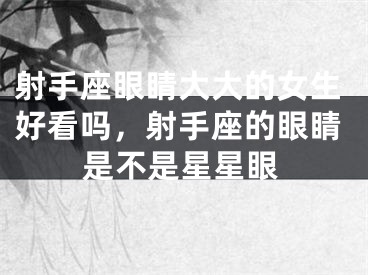 射手座眼睛大大的女生好看吗，射手座的眼睛是不是星星眼