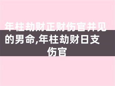 年柱劫财正财伤官并见的男命,年柱劫财日支伤官