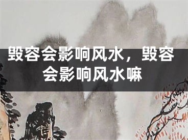 毁容会影响风水，毁容会影响风水嘛