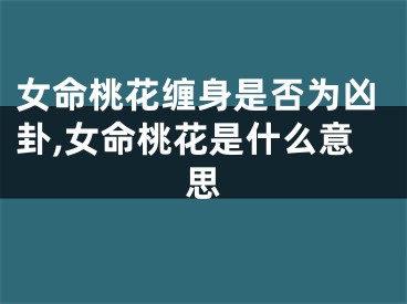 女命桃花缠身是否为凶卦,女命桃花是什么意思