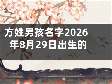 方姓男孩名字2026年8月29日出生的