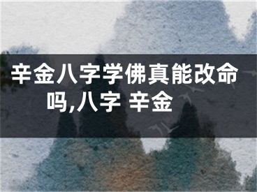 辛金八字学佛真能改命吗,八字 辛金
