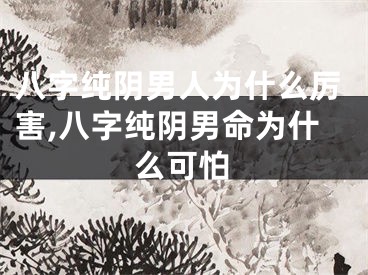 八字纯阴男人为什么厉害,八字纯阴男命为什么可怕