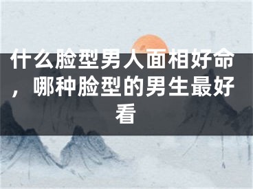 什么脸型男人面相好命，哪种脸型的男生最好看