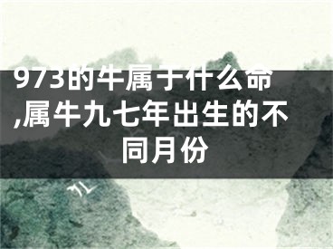 973的牛属于什么命,属牛九七年出生的不同月份