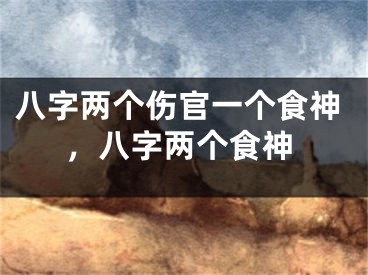 八字两个伤官一个食神，八字两个食神