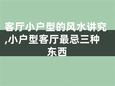 客厅小户型的风水讲究,小户型客厅最忌三种东西