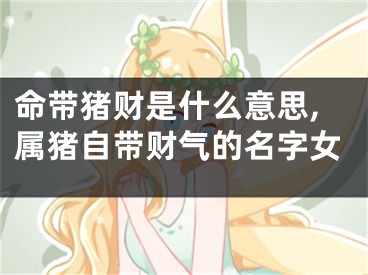命带猪财是什么意思,属猪自带财气的名字女