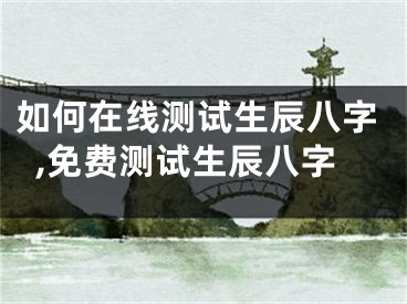 如何在线测试生辰八字,免费测试生辰八字
