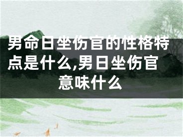 男命日坐伤官的性格特点是什么,男日坐伤官意味什么