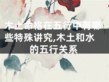 木土命格在五行中有哪些特殊讲究,木土和水的五行关系