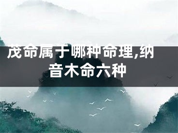 茂命属于哪种命理,纳音木命六种