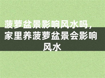 菠萝盆景影响风水吗，家里养菠萝盆景会影响风水