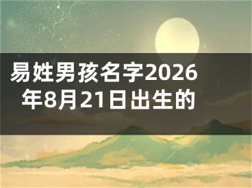 易姓男孩名字2026年8月21日出生的