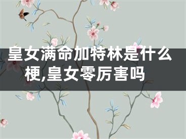 皇女满命加特林是什么梗,皇女零厉害吗