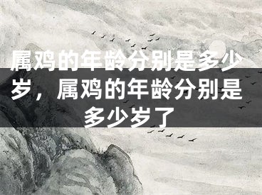 属鸡的年龄分别是多少岁,属鸡的年龄分别是多少岁了