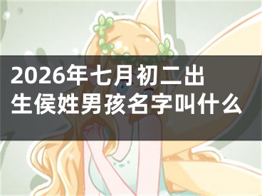 2026年七月初二出生侯姓男孩名字叫什么