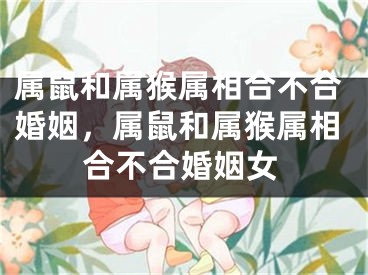 属鼠和属猴属相合不合婚姻,属鼠和属猴属相合不合婚姻女