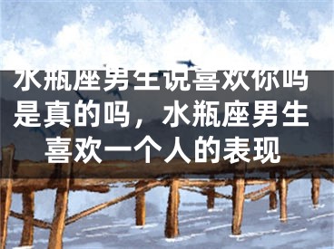 水瓶座男生说喜欢你吗是真的吗,水瓶座男生喜欢一个人的表现