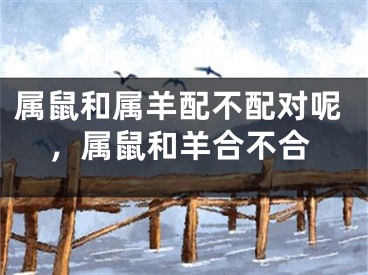 属鼠和属羊配不配对呢，属鼠和羊合不合