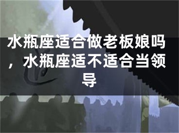 水瓶座适合做老板娘吗,水瓶座适不适合当领导