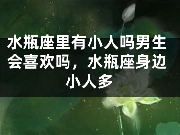 水瓶座里有小人吗男生会喜欢吗,水瓶座身边小人多