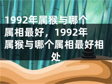 1992年属猴与哪个属相最好，1992年属猴与哪个属相最好相处