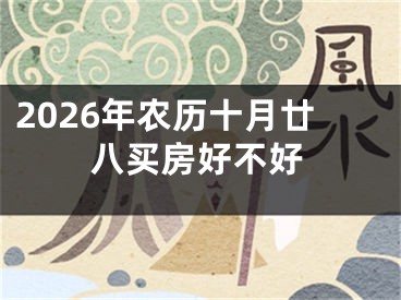 2026年农历十月廿八买房好不好