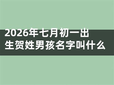 2026年七月初一出生贺姓男孩名字叫什么