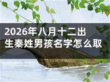 2026年八月十二出生秦姓男孩名字怎么取