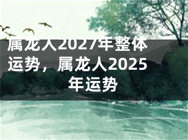 属龙人2027年整体运势,属龙人2025年运势