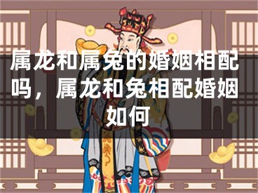 属龙和属兔的婚姻相配吗，属龙和兔相配婚姻如何