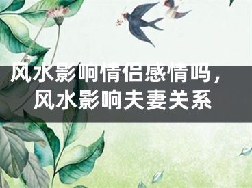 风水影响情侣感情吗,风水影响夫妻关系